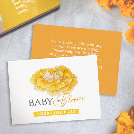 Bücher für Baby-Gelb-Baby in Blütenpackung Begleitkarte