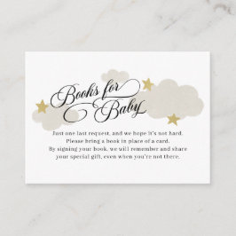 Bücher für Baby-Gold-Stars-Duschkarte Begleitkarte
