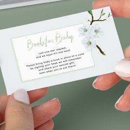 Bücher für Baby hellblaue Federbaby Dusche Begleitkarte