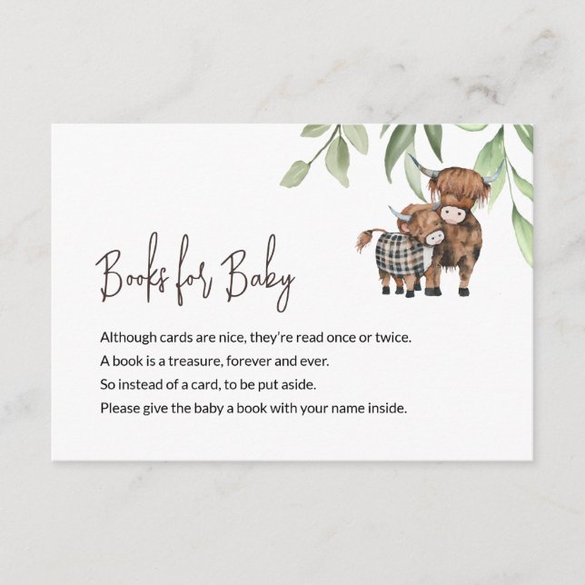 Bücher für Baby Holy Cow Farm Animal Greenery Begleitkarte (Vorderseite)