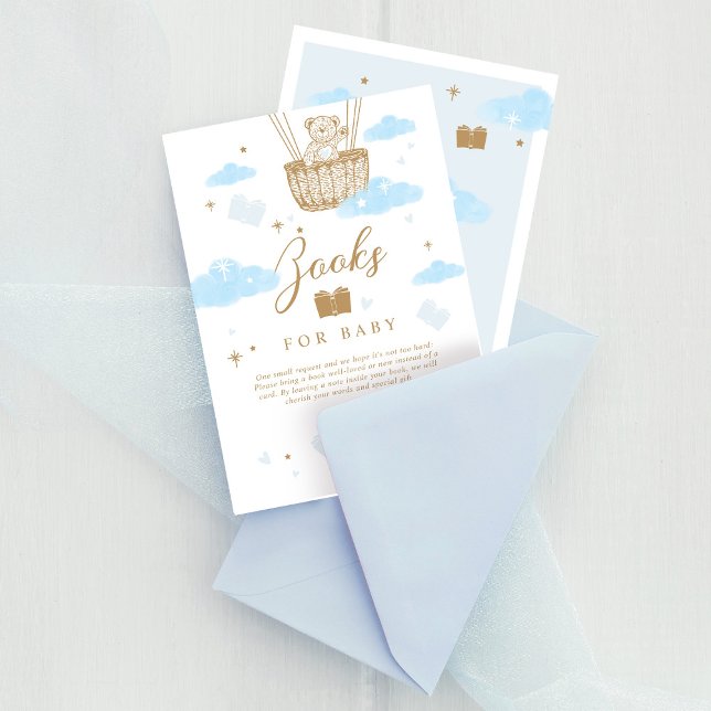 Bücher für Baby Hot Air Ballon Teddy Bear Blue Begleitkarte (Books for Baby Hot Air Balloon Teddy Bear Blue Enclosure Card)