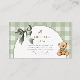 Bücher für Baby im eleganten Stil mit Teddybär und Begleitkarte
