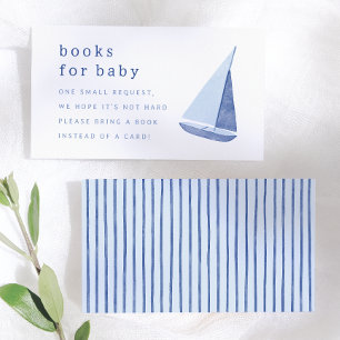 Bücher für Baby Italienisches Segelboot Blau Baby Begleitkarte