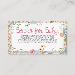 Bücher für Baby-Karten-Einsatz-Babyparty Begleitkarte