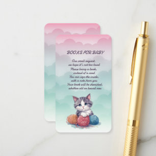 Bücher für Baby Kitten Babyduschkarte Begleitkarte