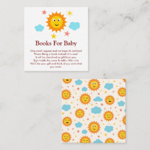 Bücher für Baby Lächelnde Sonnenschein-Baby-Party Begleitkarte