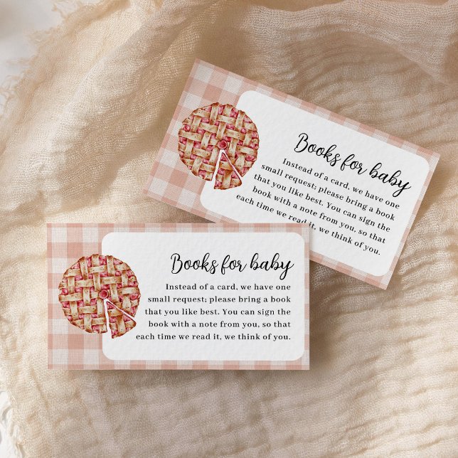 Bücher für Baby Little Süsse Pie Baby Dusche Begleitkarte (Von Creator hochgeladen)