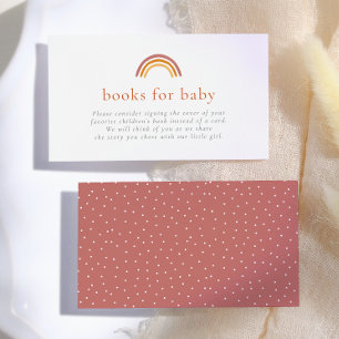 Bücher für Baby Modern Boho Minimalistischer Regen Begleitkarte