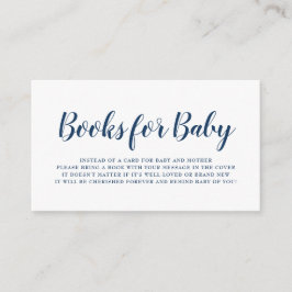 Bücher für Baby Navy Blue Polka Dot Baby Dusche Begleitkarte