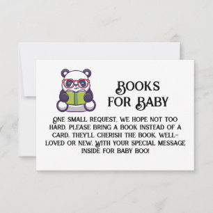 Bücher für Baby PANDA Reading Brillen Einladung