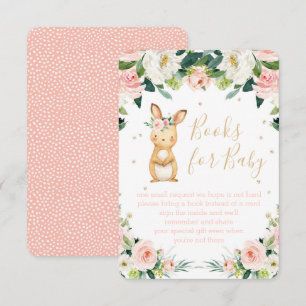Bücher für Baby Pink Floral einiges Bunny Brown Begleitkarte