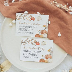 Bücher für Baby Pumpkin Fall Baby Dusche Begleitkarte