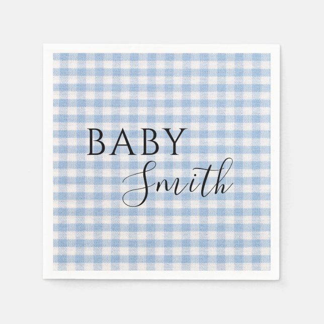Bücher für Baby Q Baby Dusche Barbecue Boy Blue Serviette (Vorderseite)