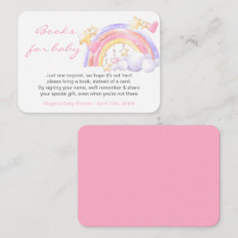 Bücher für Baby Rainbow Stars Pink Baby Dusche Begleitkarte