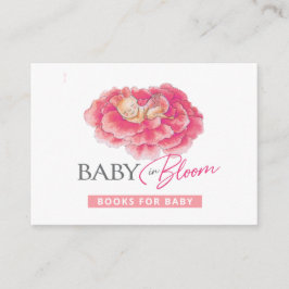 Bücher für Baby-Rosa-Baby in Blütenpackung Begleitkarte