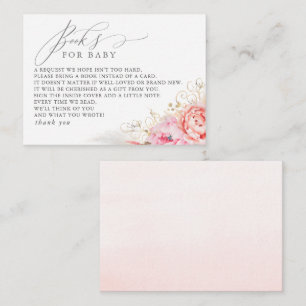 Bücher für Baby-Rosa-Blumenbezugskarte Begleitkarte