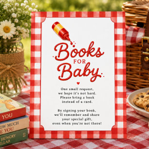 Bücher für Baby Shower Einlegekarte Begleitkarte