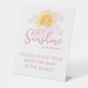 Bücher für Baby Shower für Mädchen Sockelschild