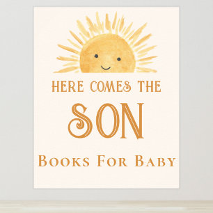 Bücher für Baby-Sun-Babydusche Poster