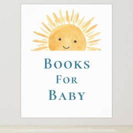 Bücher für Baby Sun-Themed Baby Dusche Schild