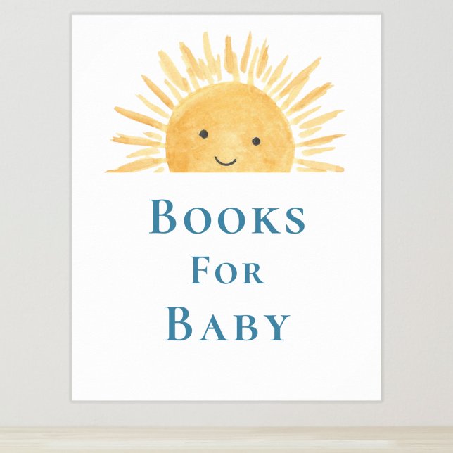 Bücher für Baby Sun-Themed Baby Dusche Schild (Von Creator hochgeladen)