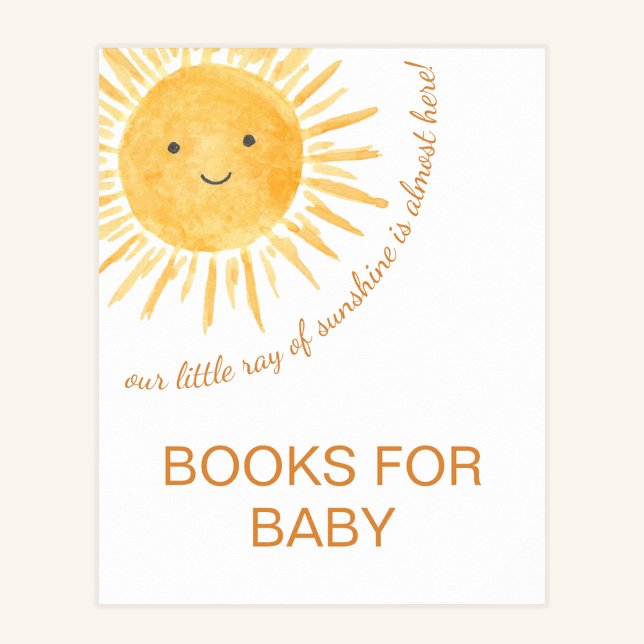 Bücher für Baby Sunshine Babydusche Poster (Von Creator hochgeladen)