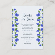Bücher für Baby Süße Florale Blaue Babyparty