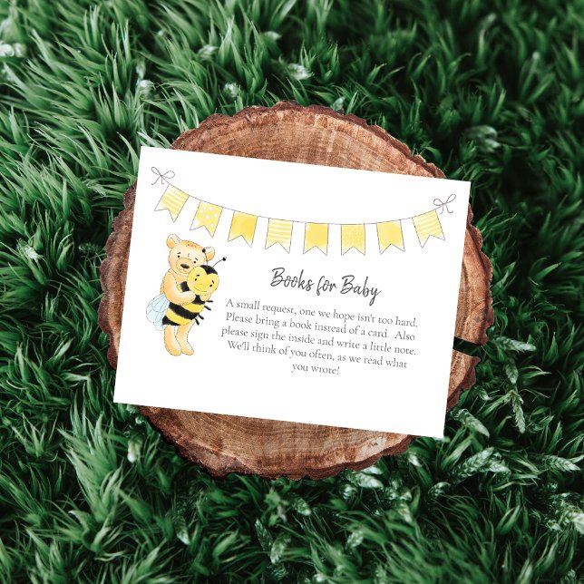Bücher für Baby-Teddy-Bär und Biene Begleitkarte (Von Creator hochgeladen)