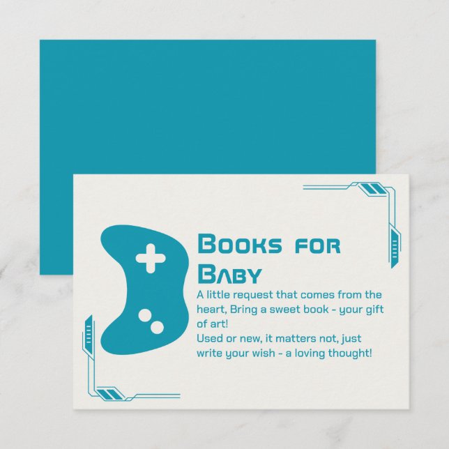 Bücher für Baby Video Game Controller Baby Shooter Begleitkarte (Vorne/Hinten)