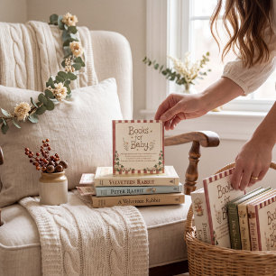 Bücher für Baby Wald Blumen Bücher Anfragekarte Begleitkarte
