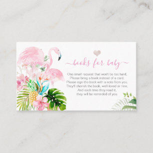 Bücher für Baby Watercolor Blush Rosa Flamingos Ei Platzkarte