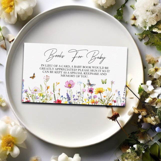 Bücher für Baby-Wildblumen Butterflies Kinderdusch Begleitkarte (Von Creator hochgeladen)