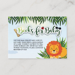 Bücher für Baby Wilde Safari-Tier-Baby-Party Begleitkarte