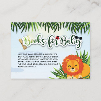 Bücher für Baby Wilde Safari-Tier-Baby-Party Begleitkarte