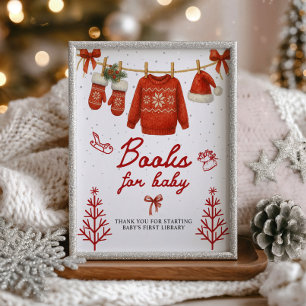 Bücher für Baby Winter Santa Schild