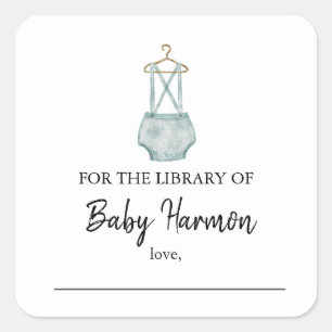 Bücher für Babyaufkleber Quadratischer Aufkleber