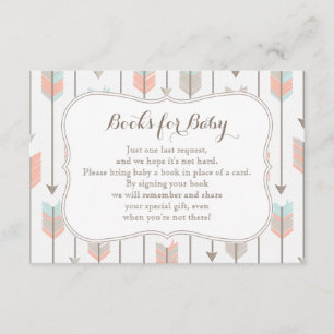 Bücher für Babybettkarte Begleitkarte