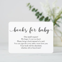 Bücher für Babybettkarte für Babydusche