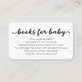 Bücher für Babybettkarte für Babydusche Begleitkarte