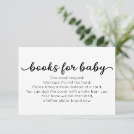 Bücher für Babybettkarte für Babydusche Dankeskarte