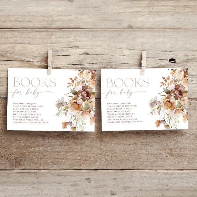 Bücher für Babyboho fallen florierende Wasserfarbe Begleitkarte (Von Creator hochgeladen)