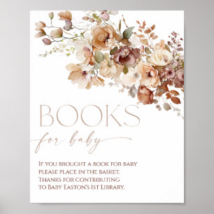Bücher für Babyboho Herbst rustikal florale Poster