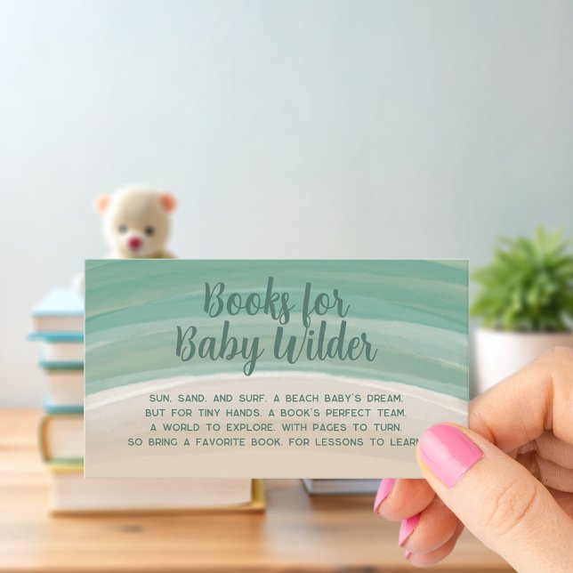 Bücher für Babydusche-Abschlusskarte Begleitkarte (Books for baby enclosure cards with space for Baby's name and your message)
