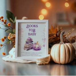 Bücher für Babydusche Kleiner Pumpkin Fall Poster
