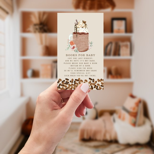 Bücher für Babydusche mit Kaffee Blumenkohl Begleitkarte (Von Creator hochgeladen)