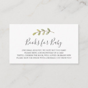 Bücher für Babyeinsatzkarte Begleitkarte