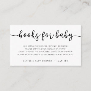 Bücher für Babyeinsatzkarte Begleitkarte