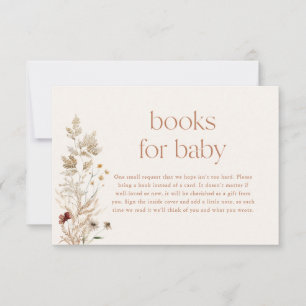 Bücher für Babykarte, Fall Modernes Blumenbaby Einladung