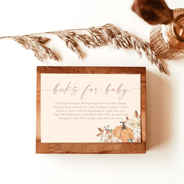 Bücher für Babykarte, Fall Pumpkin Baby Dusche Einladung (Von Creator hochgeladen)