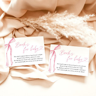 Bücher für Babykarte, Pink Bow Girl Babydusche Einladung